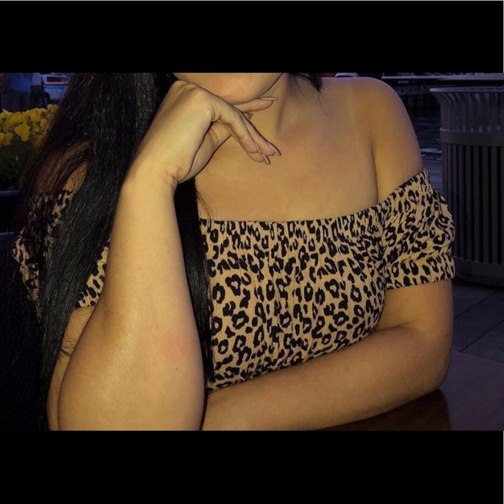 Leopard crop top